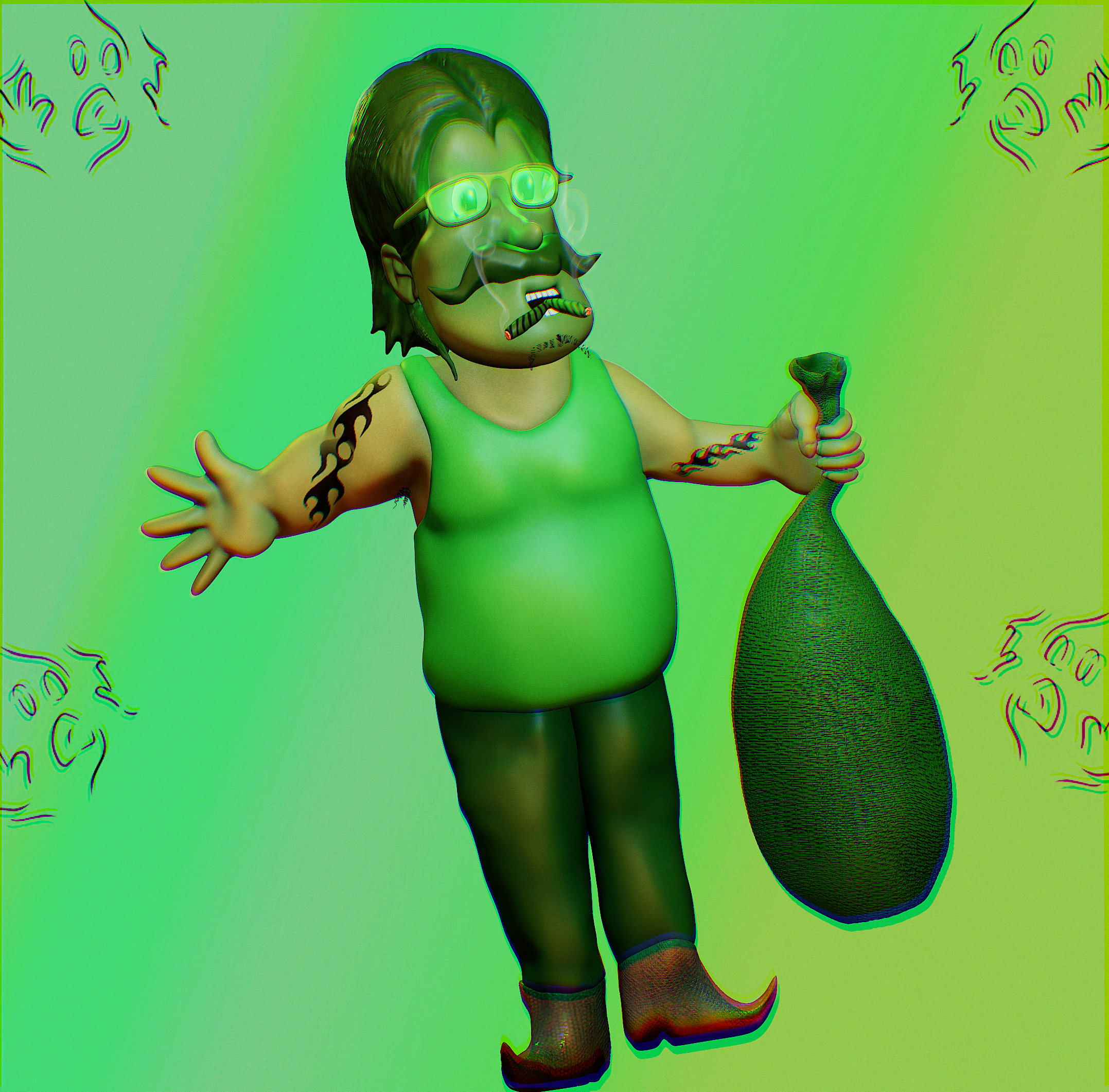 HBAR NFT Collection El Hashverde 3D Ft Moontickets